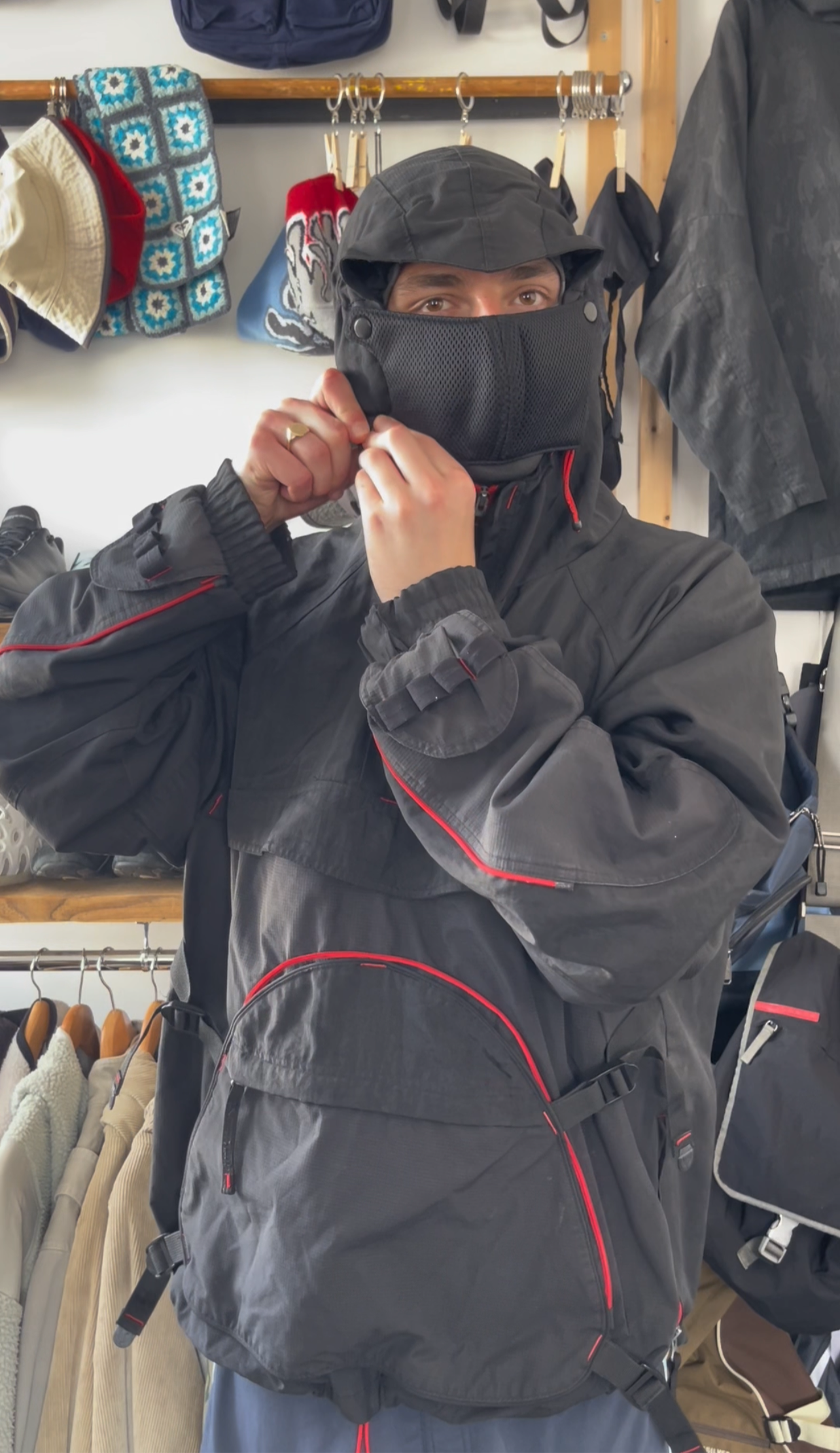 2000's Ecko Function Technical Mask Jacket (XL) | Default Title, Black