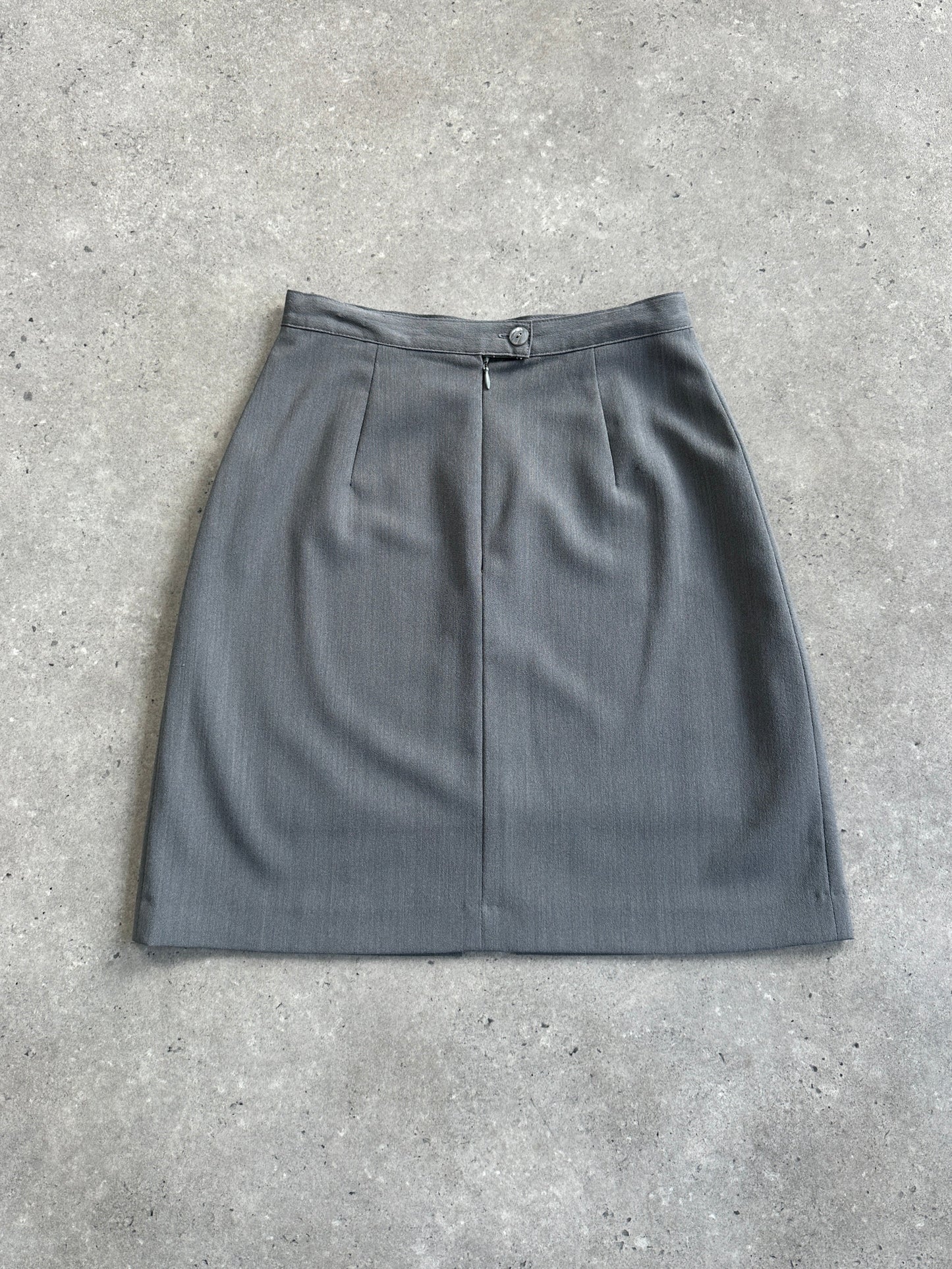 Italian Vintage Double Layered Front Split Mini Skirt - W24