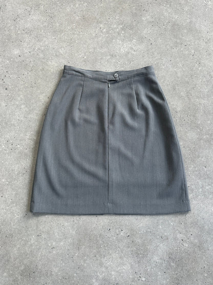 Italian Vintage Double Layered Front Split Mini Skirt - W24