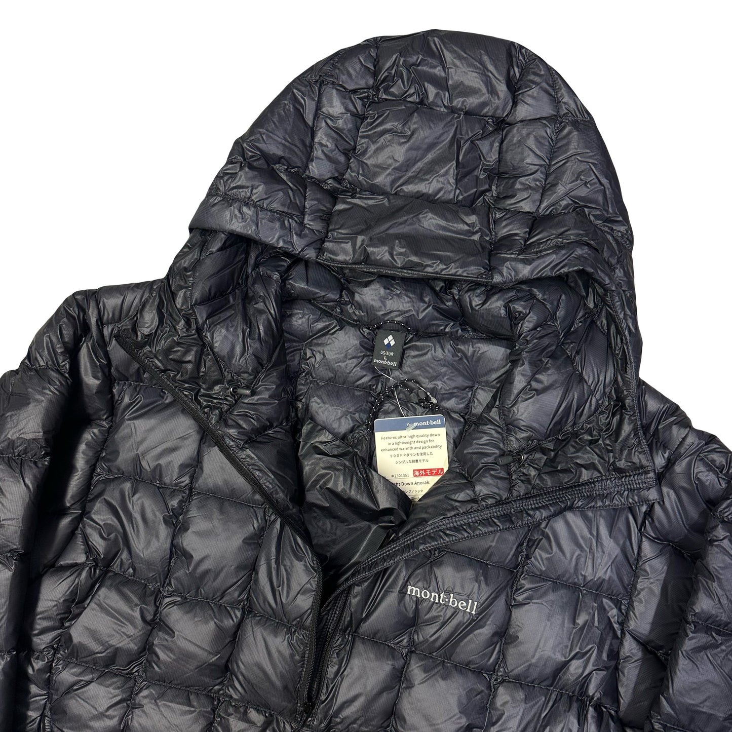 Montbell EX Light Down Anorak jacket in Charcoal Grey - EX 900  ( US/EUR L )