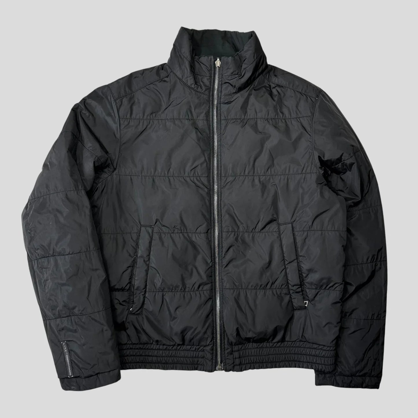 Prada Sport 2008 Goretex Reversible Black Logo Nylon Down Puffer Jacket - IT50 (M)