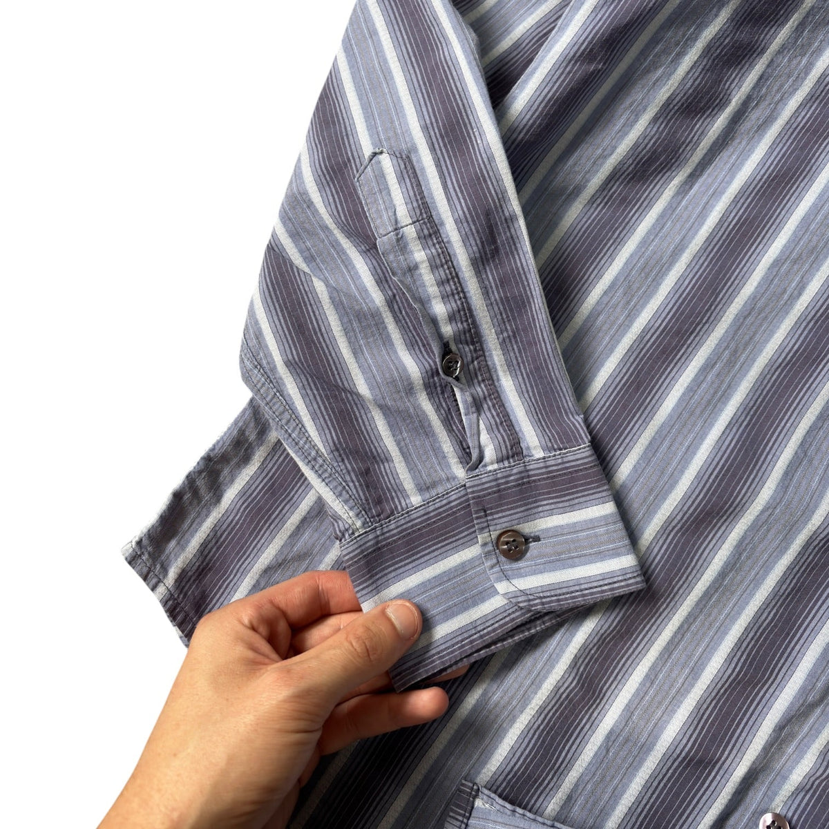 Armani Jeans 00’s Striped Cotton Shirt L | Large, Multicoloured