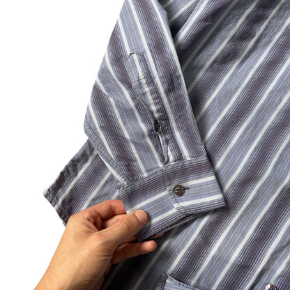 Armani Jeans 00’s Striped Cotton Shirt L | Large, Multicoloured