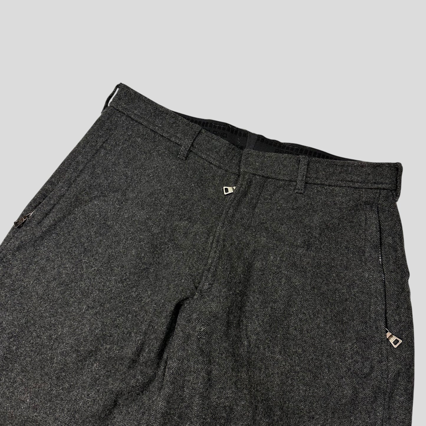 Prada Sport AW99 Heavy Wool Baggy Work Trousers - IT50 | Default Title, Grey