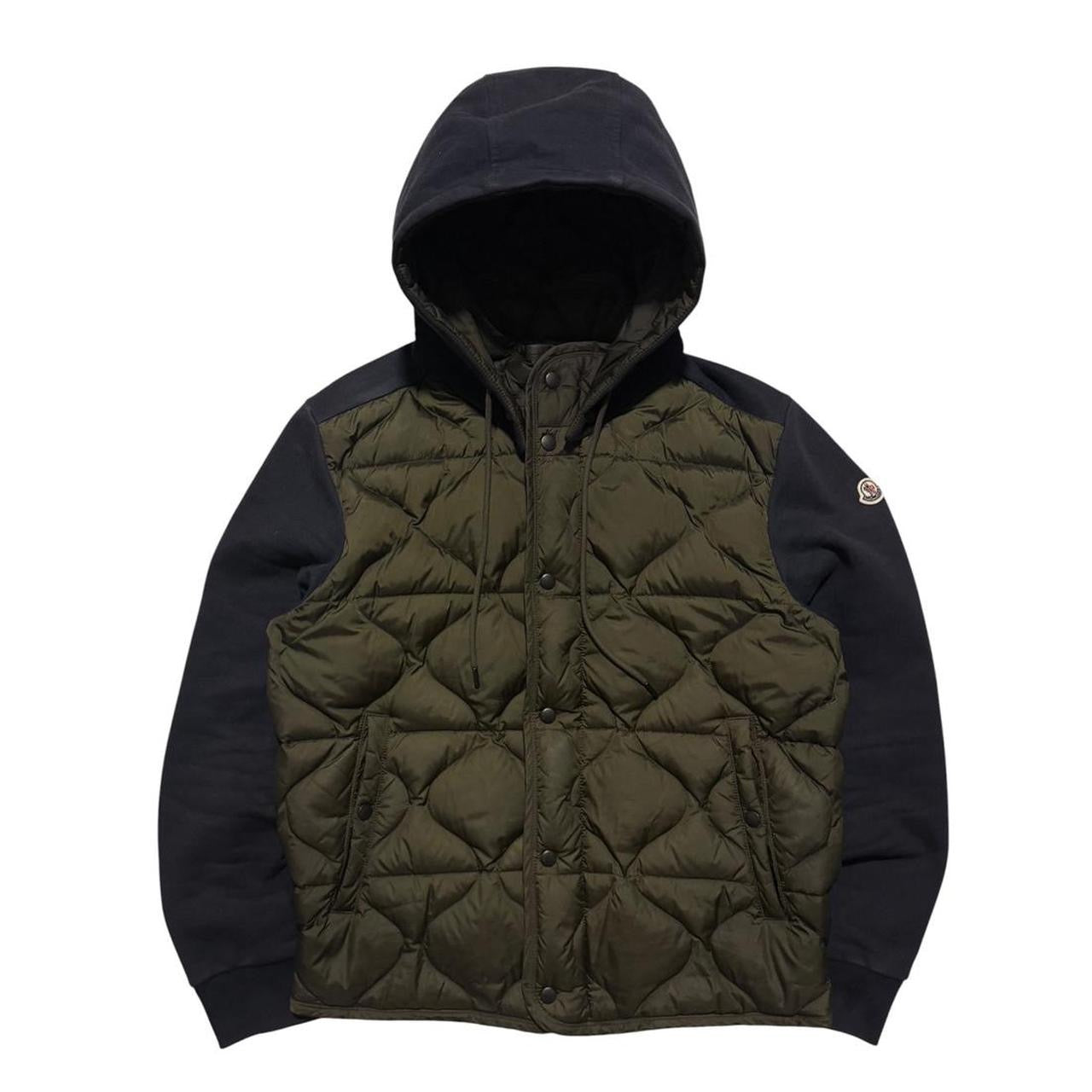 Moncler Down Cotton Hood Jacket | Large, Olive