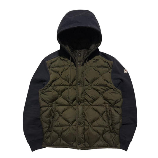 Moncler Down Cotton Hood Jacket | Large, Olive and Navy