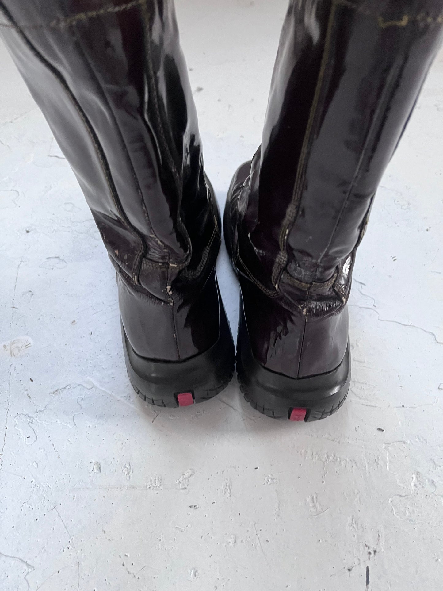 fw1999 prada sport boots | BROWN, Brown