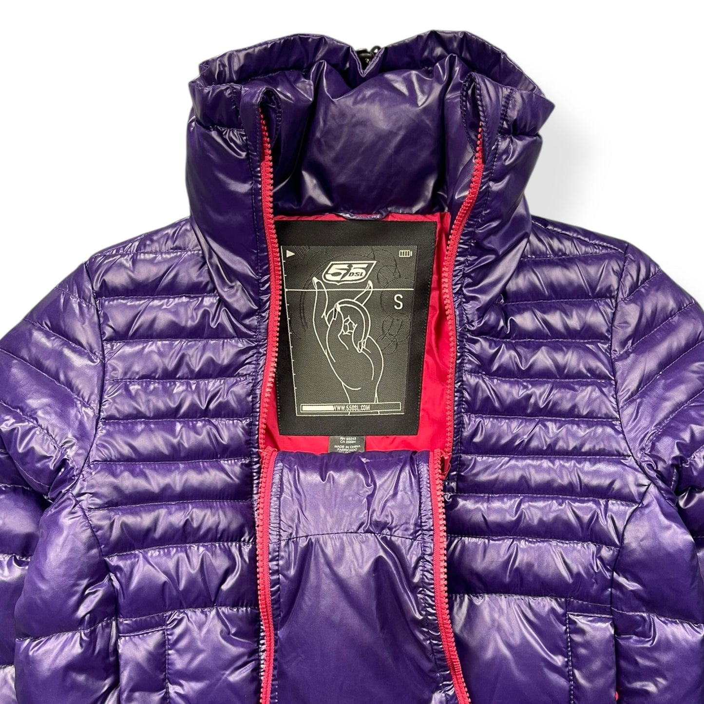 Diesel 55DSL Dual Zip Puffer Jacket (S) | Default Title, Pink