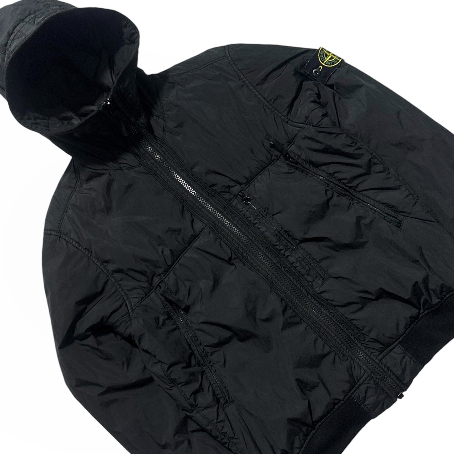 Stone Island Garment Dyed Crinkle Reps NY Zip Up Jacket