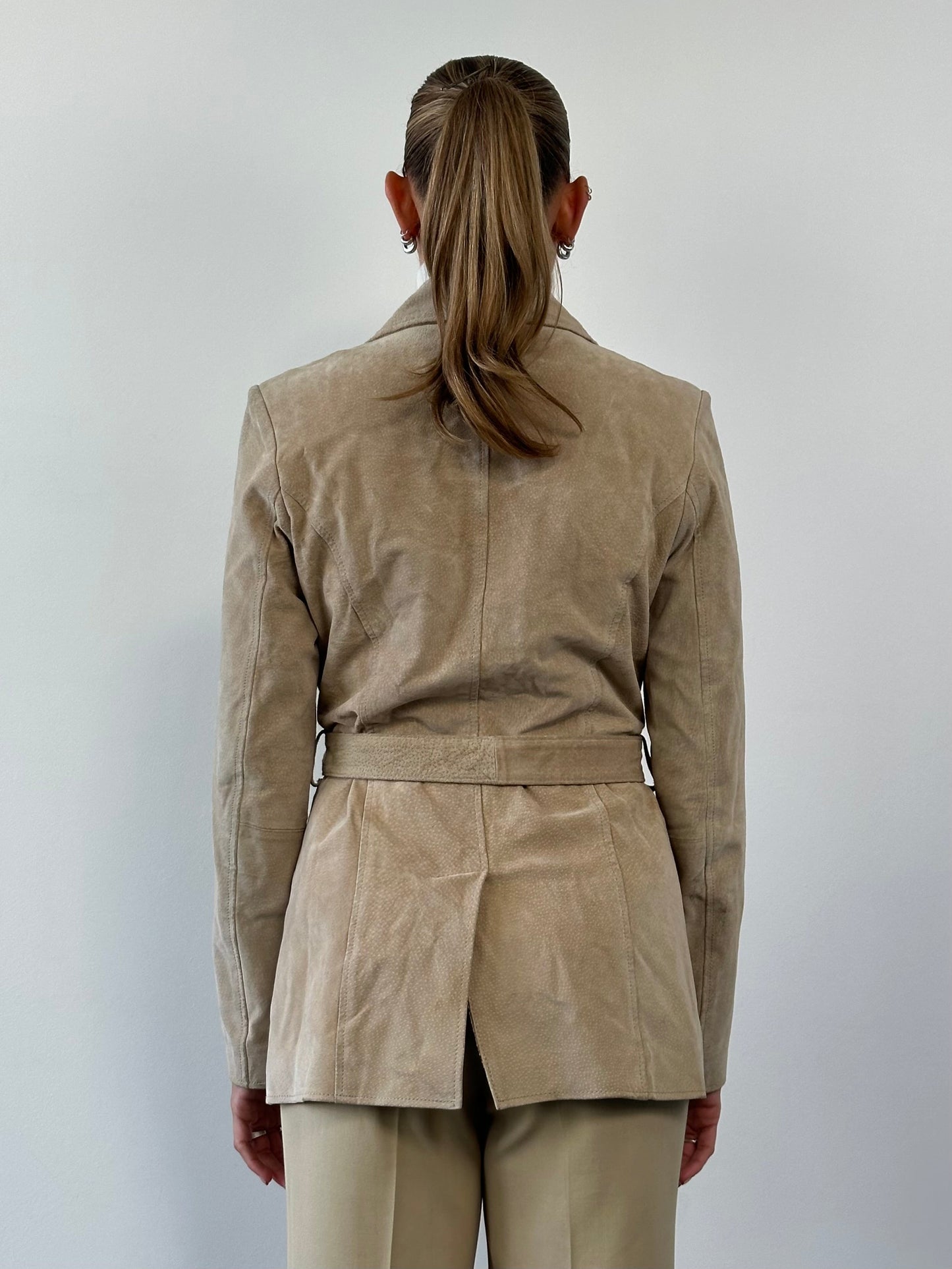 Vintage Belted Suede Jacket - M