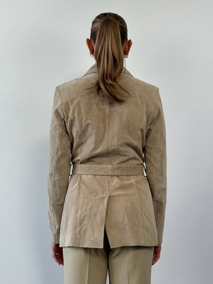 Vintage Belted Suede Jacket - M