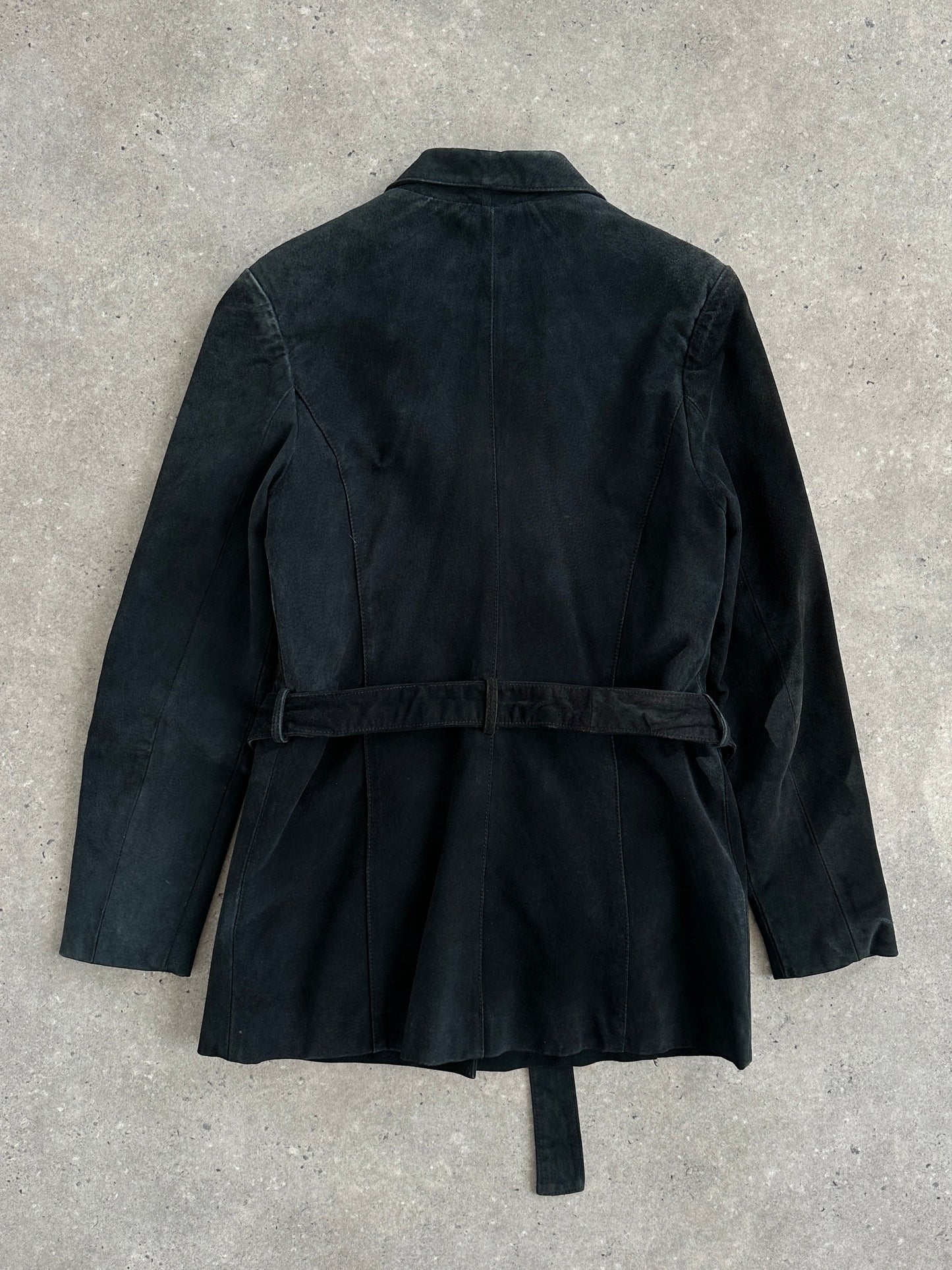 Vintage 1990s Suede Belted Jacket - S/M