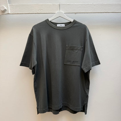 Stone Island Marina Oversized Pocket T-Shirt – Charcoal Grey (M) | Medium, Multicoloured