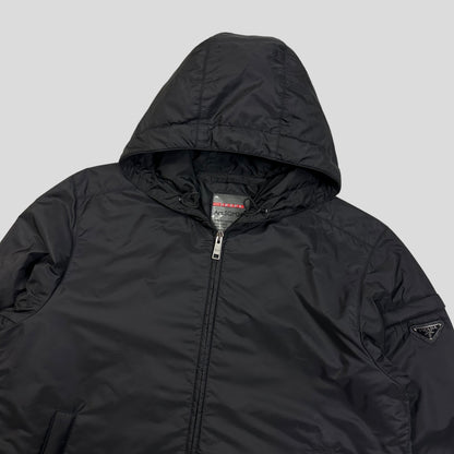 Prada Milano 2016 Nero Black Padded Nylon Windbreaker - S/M