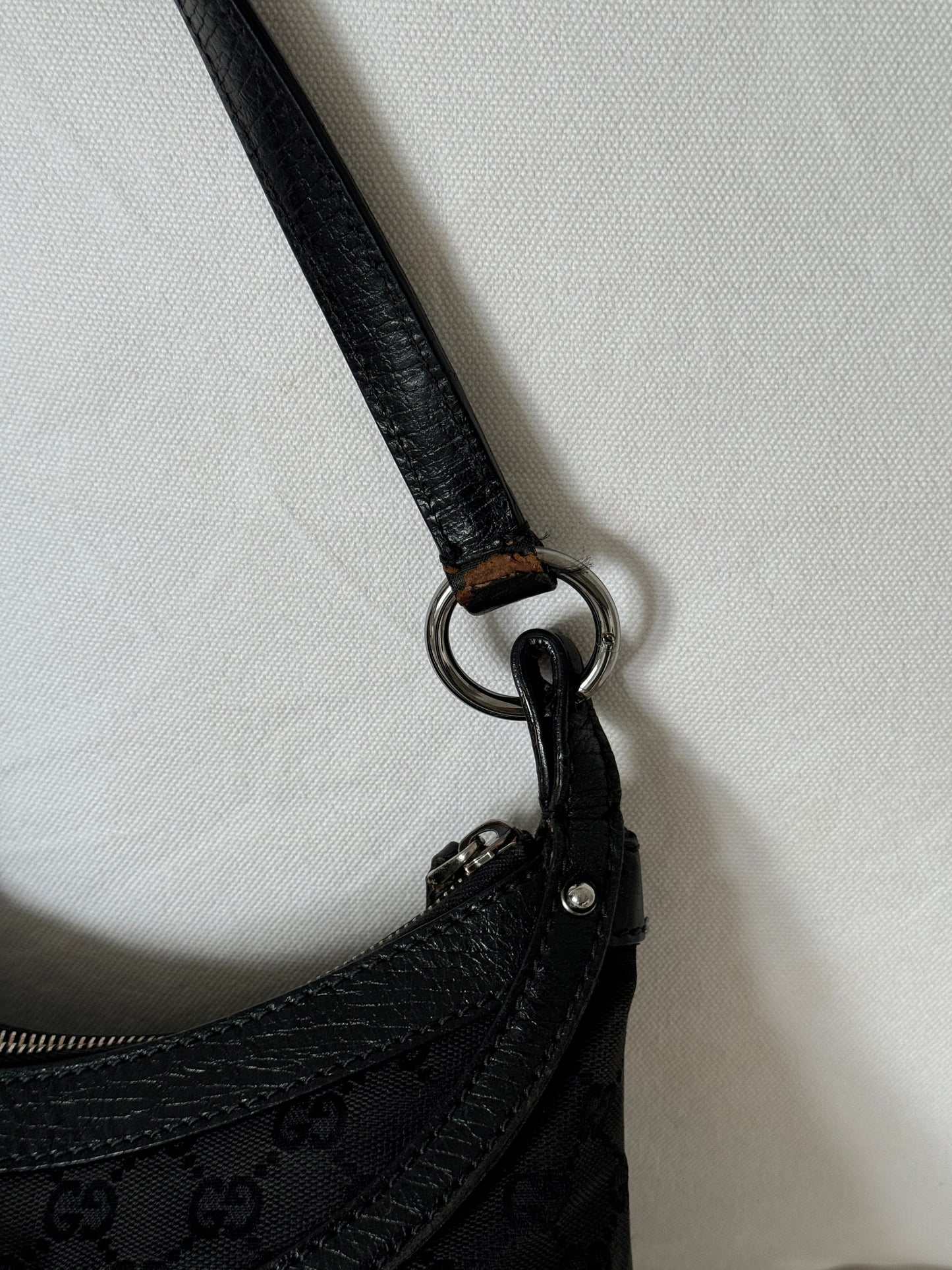 1990s Gucci Black Monogram Horsebit 1955 Shoulder Bag | O/S, Multicoloured