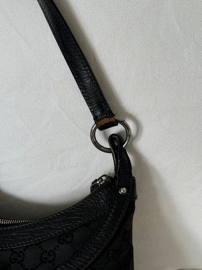 1990s Gucci Black Monogram Horsebit 1955 Shoulder Bag | O/S, Multicoloured