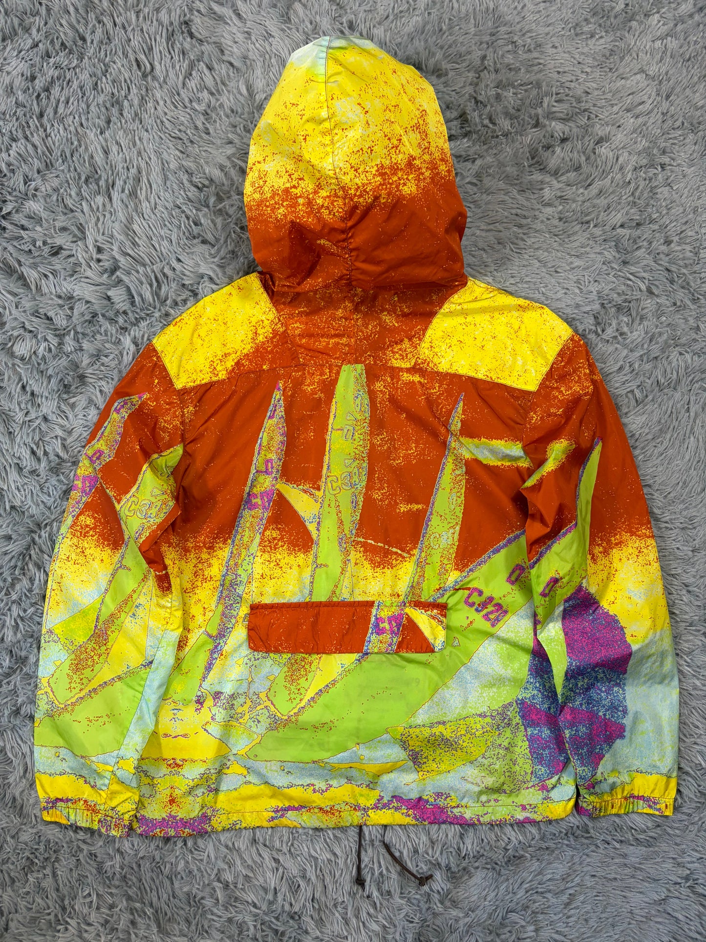 Prada Sport 00’s Thermal Sailing Heatmap Nylon Bag Jacket - S/M | O/S, Orange, Yellow, Multicolor