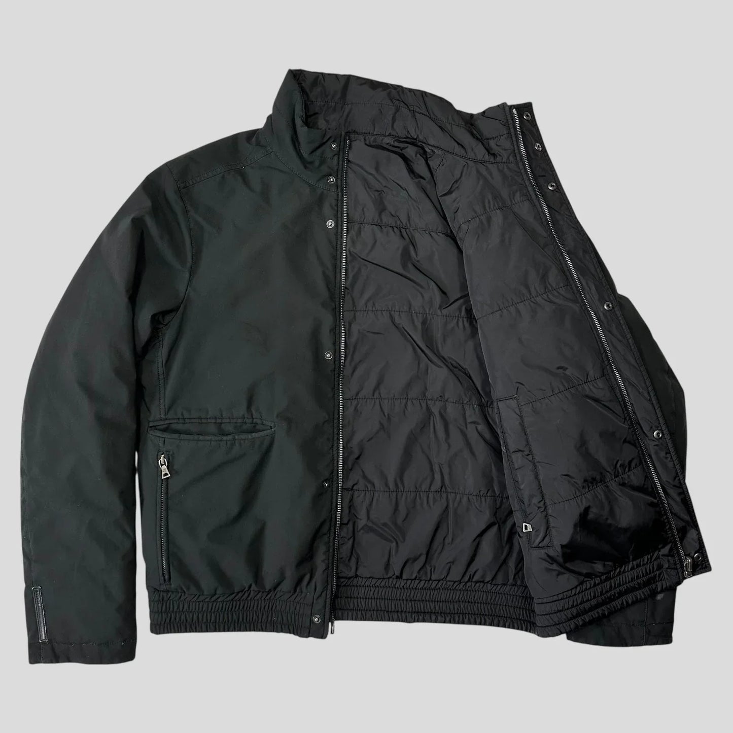 Prada Sport 2008 Goretex Reversible Black Logo Nylon Down Puffer Jacket - IT50 (M)