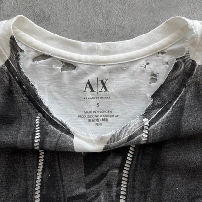 ARMANI DISTRESSED T-SHIRT | O/S, Red