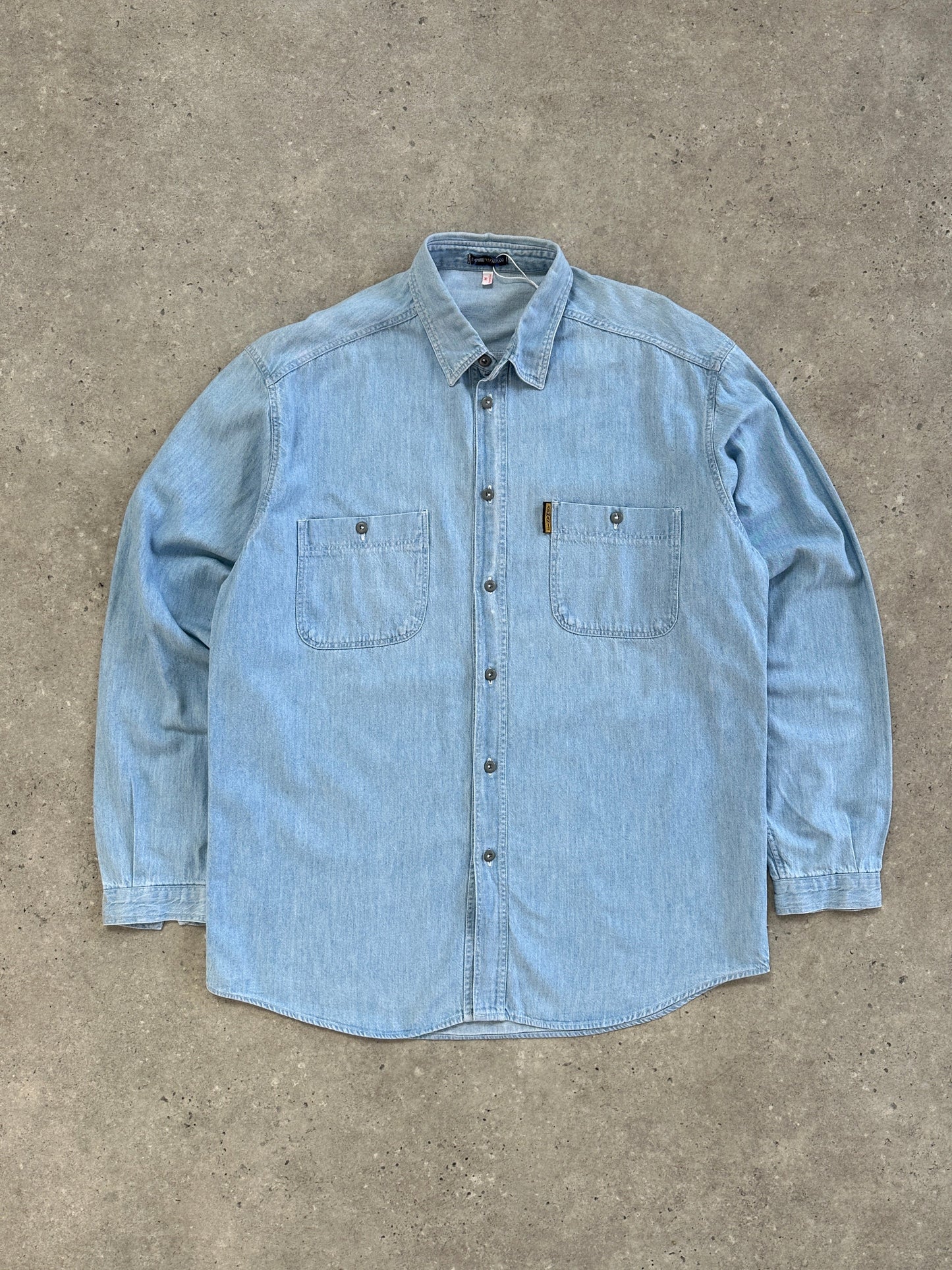 Armani Jeans Pure Cotton Denim Logo Shirt - XL