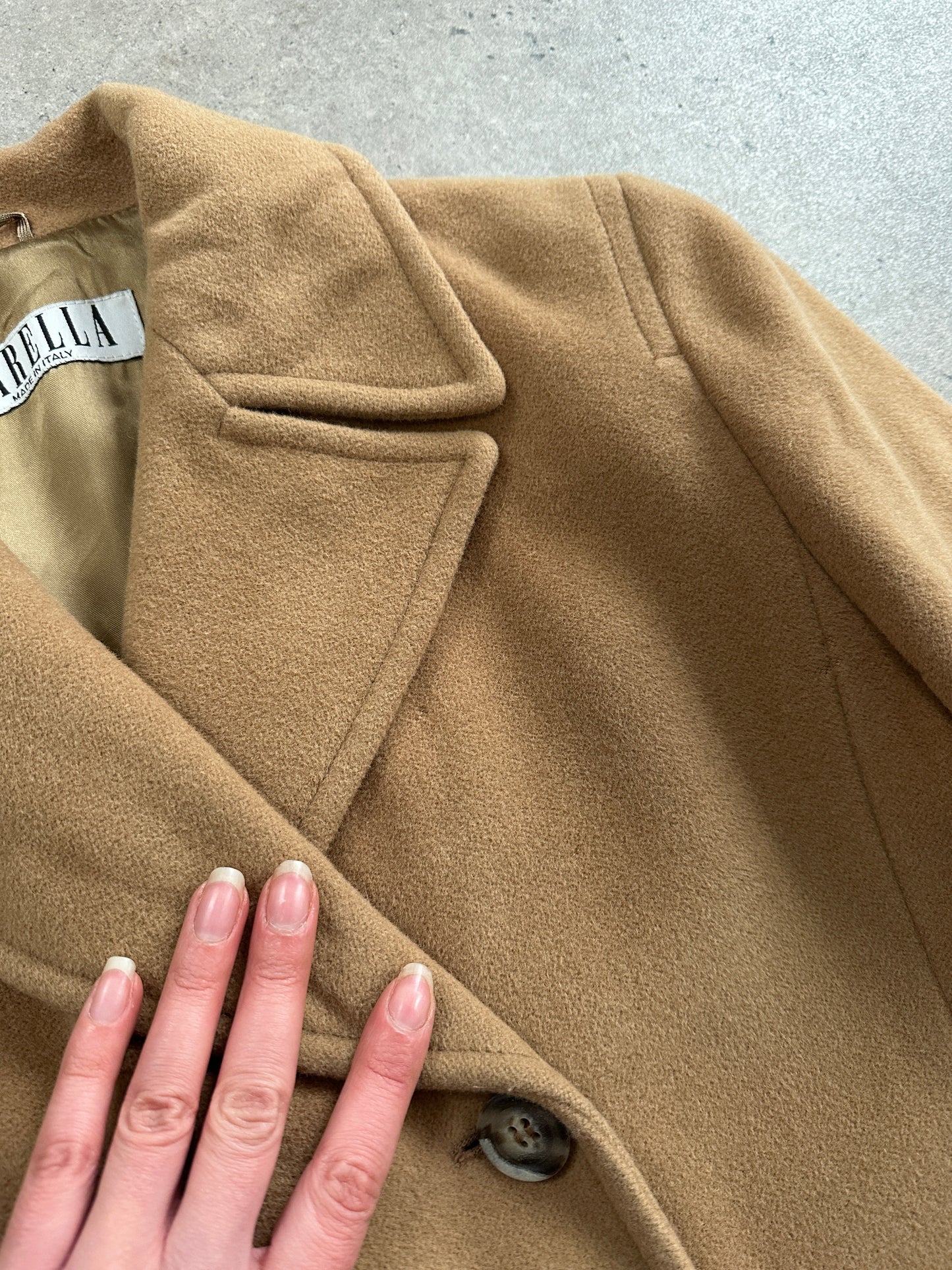 Marella 1990s Virgin Wool Double Breasted Coat - M