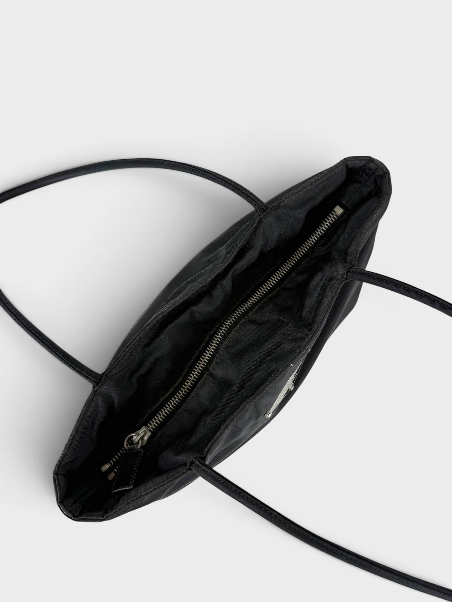 90s Prada Nylon Black Tote Bag | O/S, Black