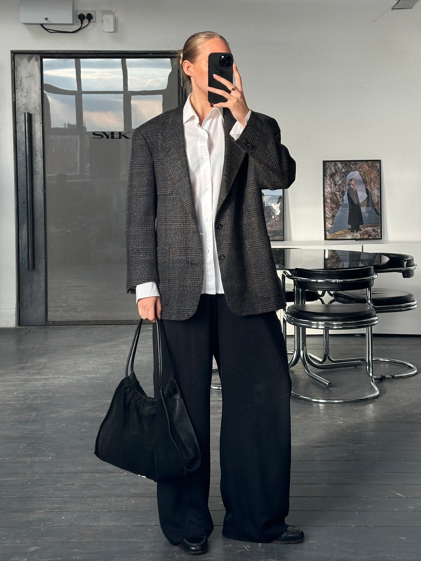 Christian Dior Monsieur 1980s Pure Wool Tweed Single Breasted Blazer - 44R/XL