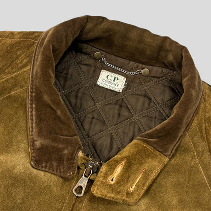 CP Company 1989 Ideas Suede Pelle Leather Quilted G-9 Flight Jacket - IT48 (L/XL) | Default Title, Multicoloured