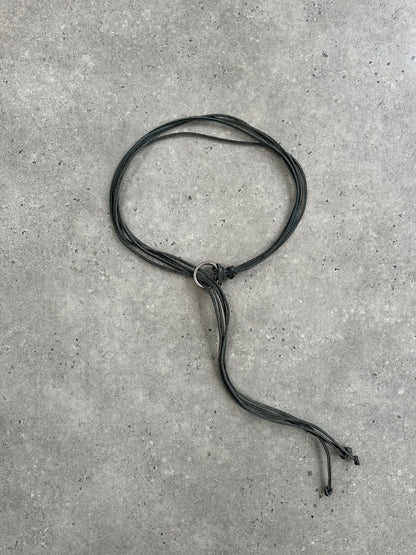 Vintage 1990s Leather Rope Tassel Belt - One Size