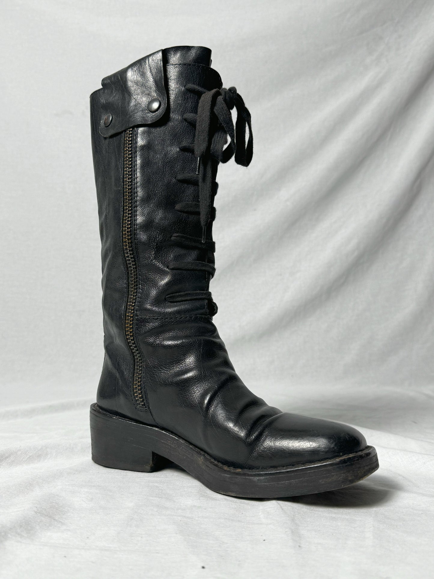 ANN DEMEULEMEESTER COMBAT BOOTS | DEFAULT TITLE, Black