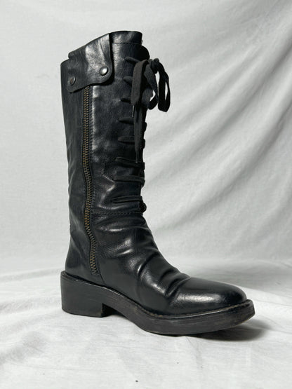 ANN DEMEULEMEESTER COMBAT BOOTS | DEFAULT TITLE, Black