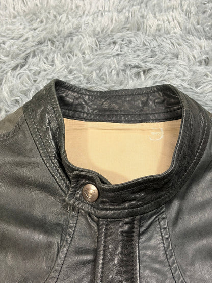 Just Cavalli SS07 Leather Weathered Bondage Jacket - L | O/S, Multicoloured