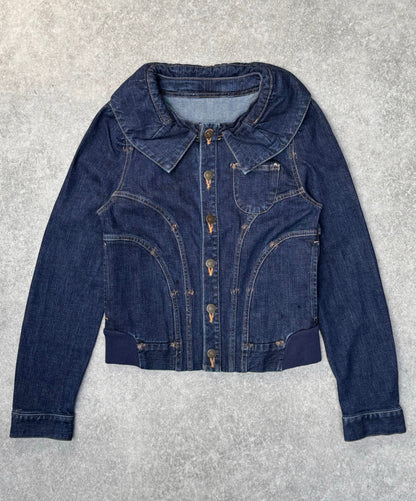 Tsumori Chisato Enlarged Collar Cropped Denim Jacket