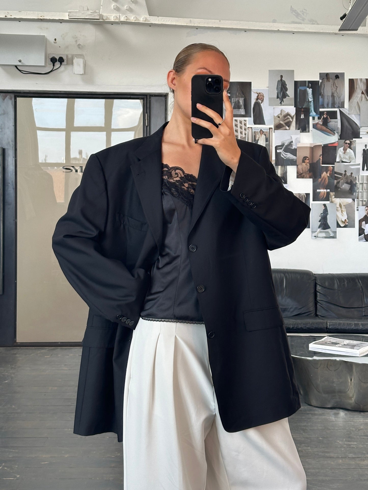 USA Vintage 1980s Lace Cami Top - M