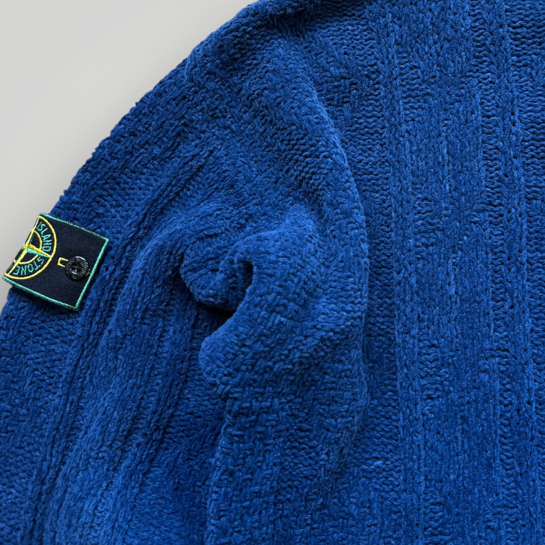 Stone Island 1980s Chenille Cable Knit L | Default Title, Blue