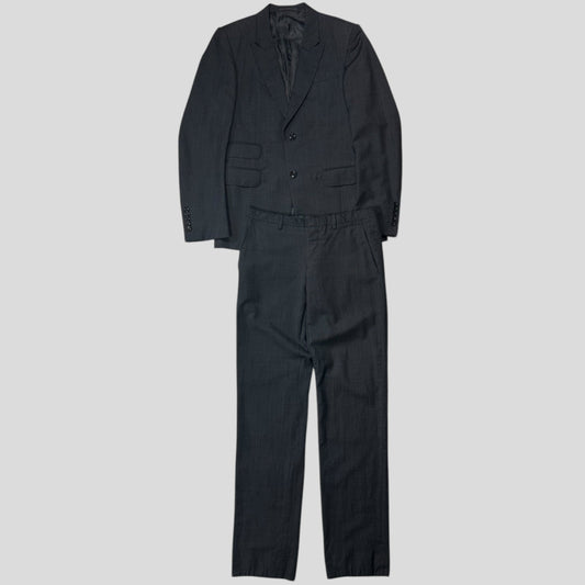 Gucci 00’s Textured Wool Suit Blazer + Trousers - IT46 (S/M) | Default Title, Grey