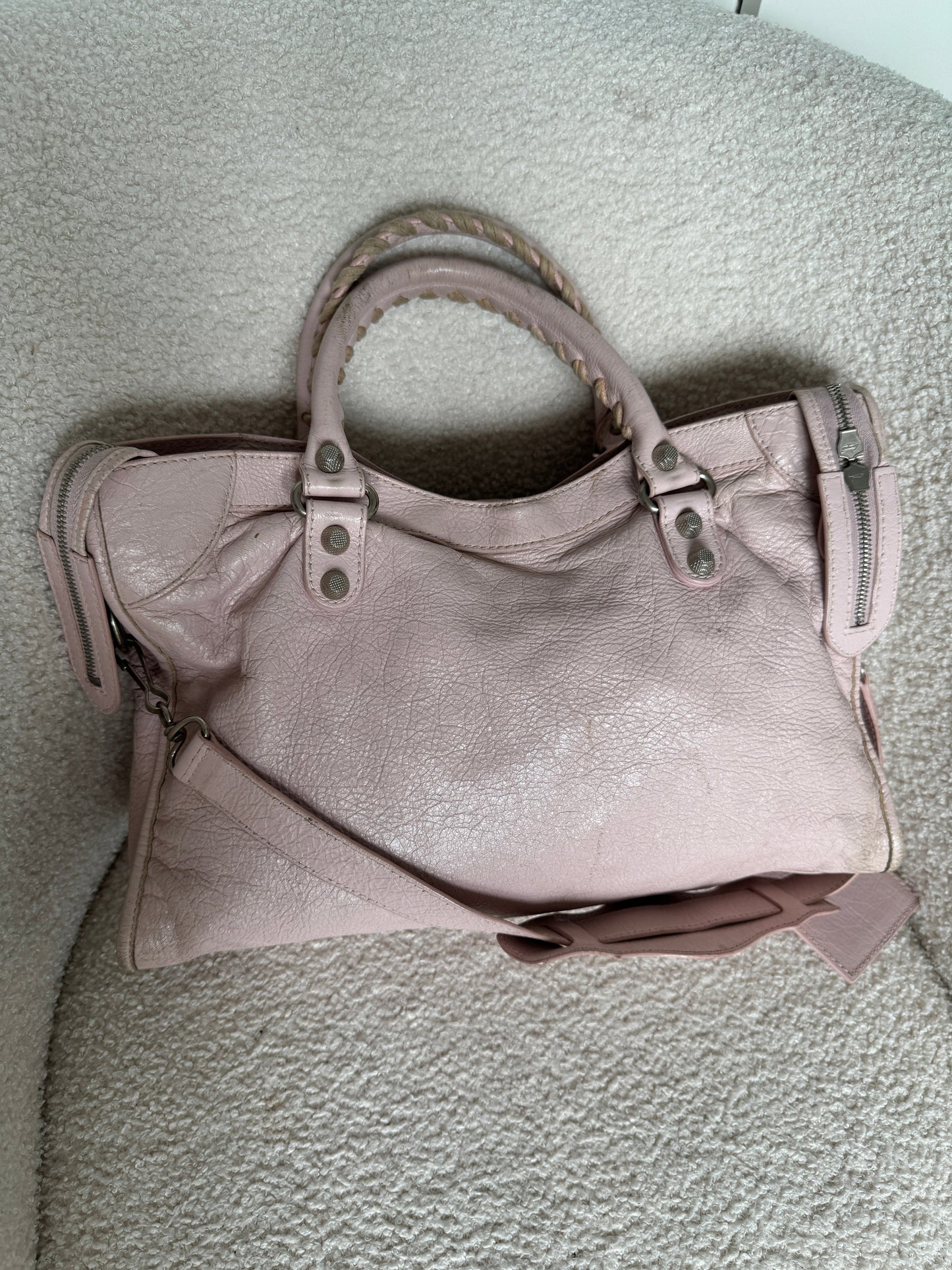 S/S 2014 Balenciaga Baby Pink City 2Way Handbag | O/S, Pink