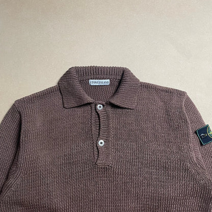 A/W 1991 Walnut Brown Cable Knit Pullover Sweater