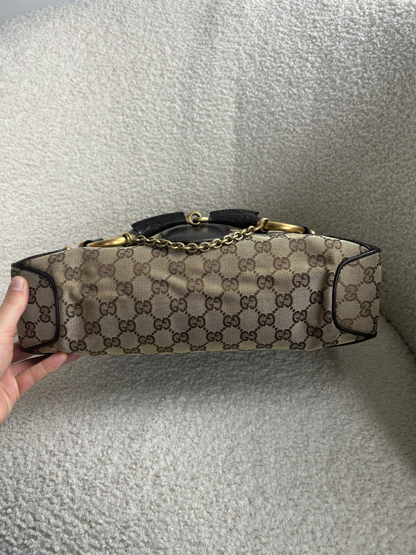 Vintage 90s Gucci Monogram Horsebit 1955 Shoulder Bag | O/S, Multicoloured