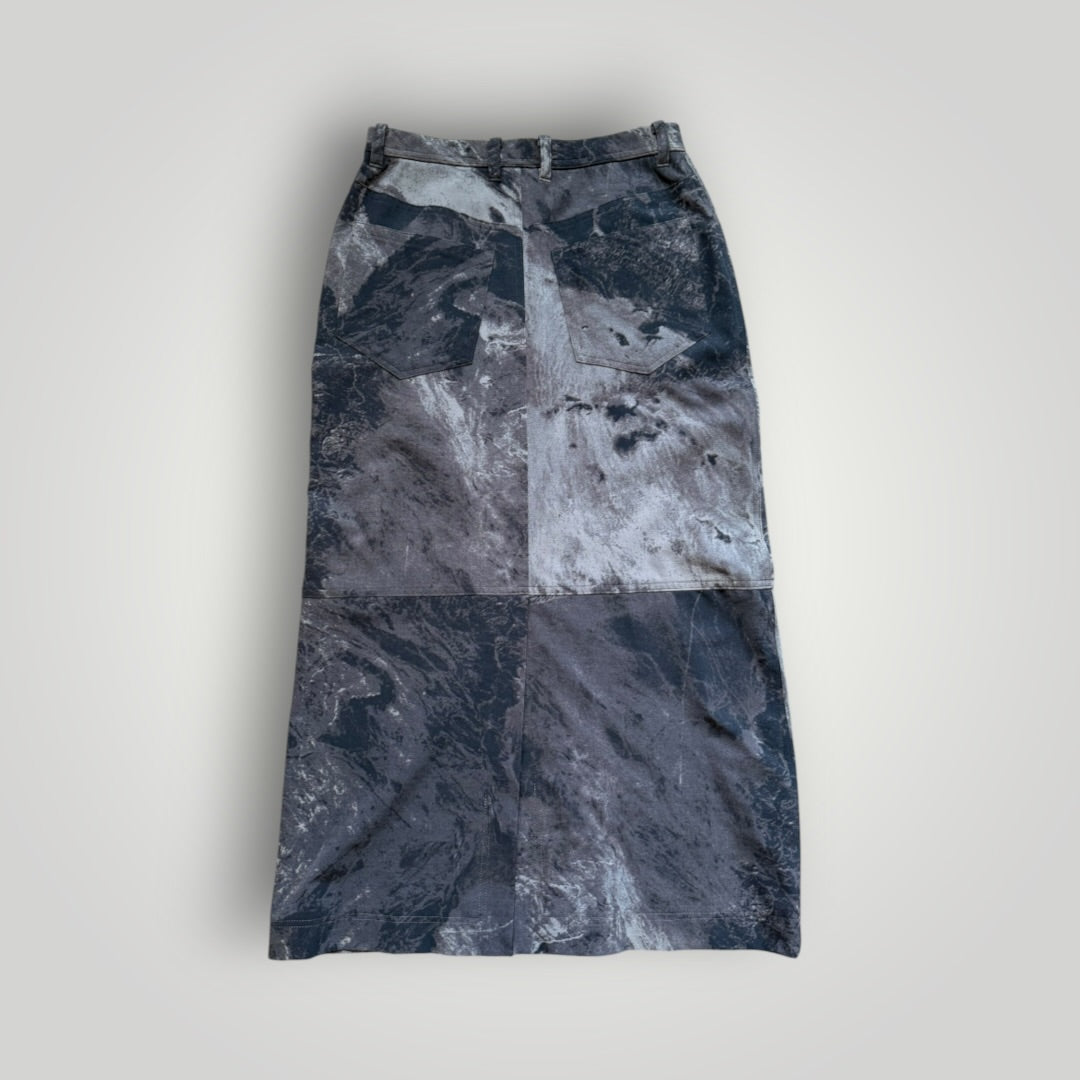 FW/99 Issey Miyake Pattern Midi Skirt 27" | O/S, Tan