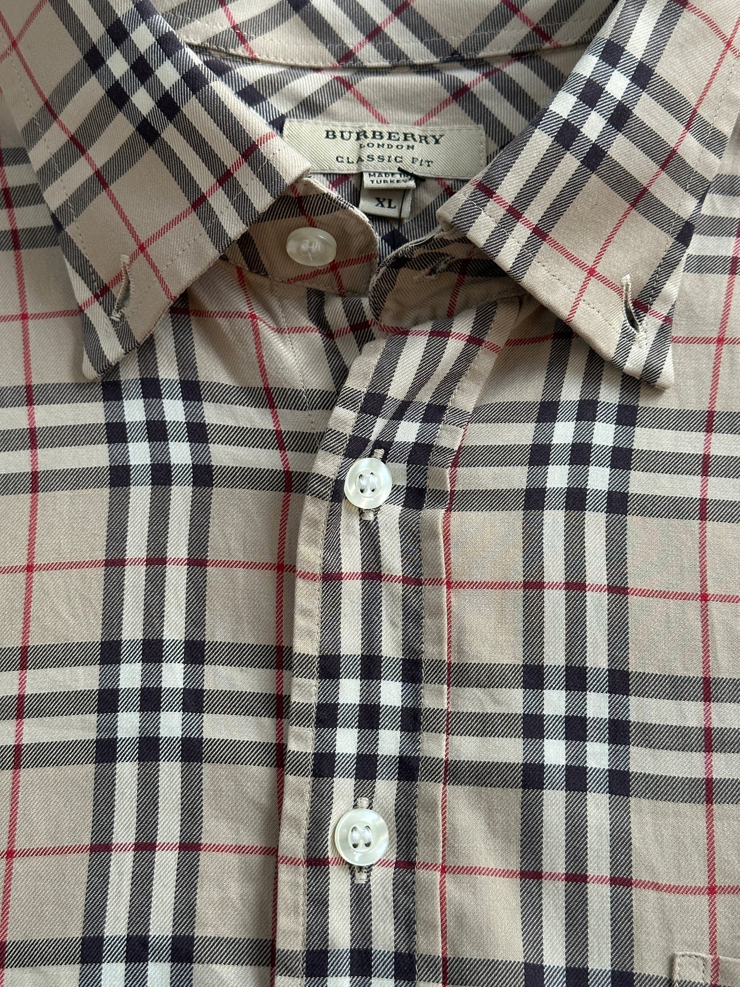 Burberry 2000s House Check Pure Cotton Shirt - XL