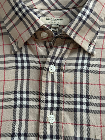 Burberry 2000s House Check Pure Cotton Shirt - XL