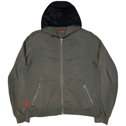 Prada Sport Hoodie In Olive Green  ( XXL )