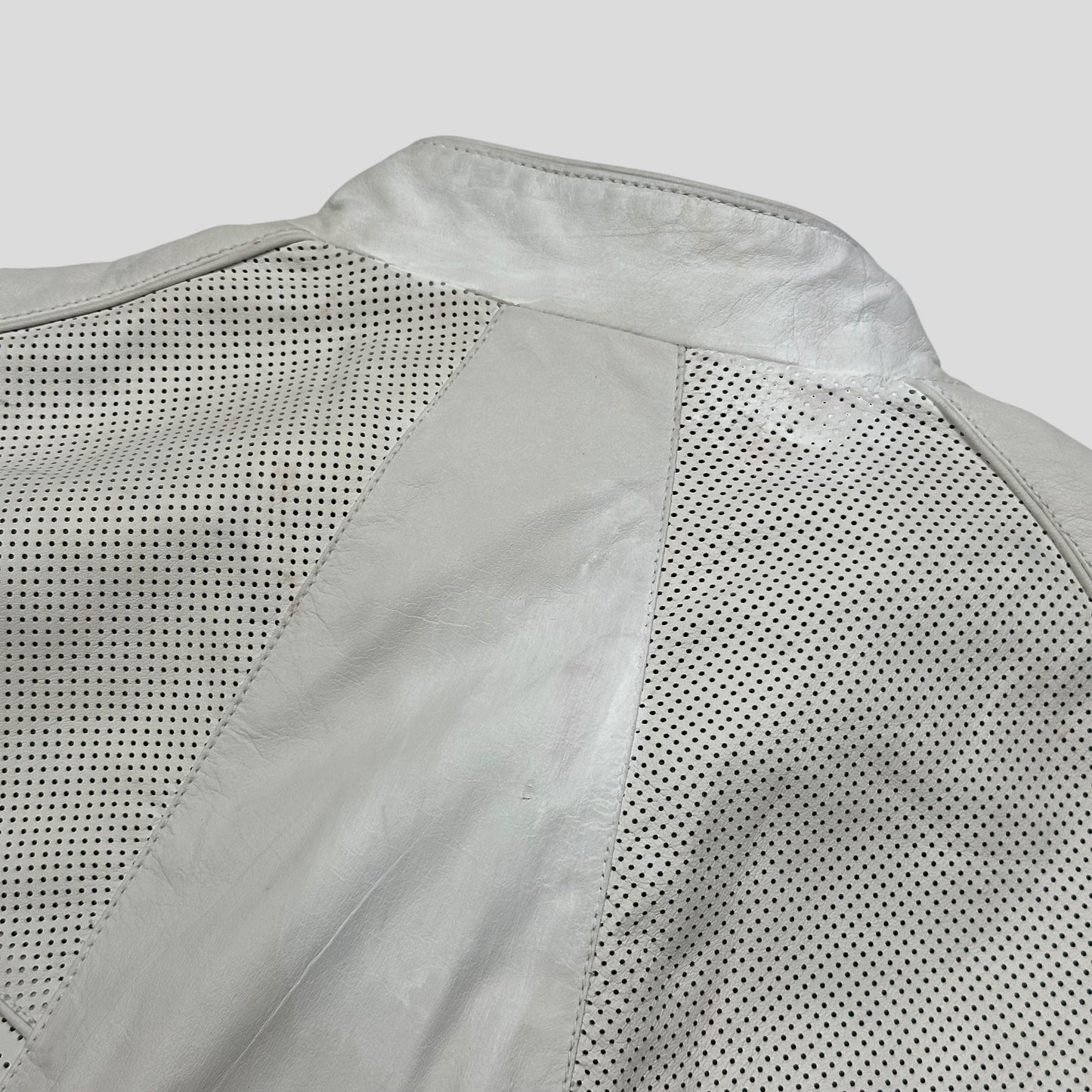 Gucci 2010 Nappa Leather Café Racer Perforated Panelled Biker Jacket - IT52 (M) | Default Title, Red