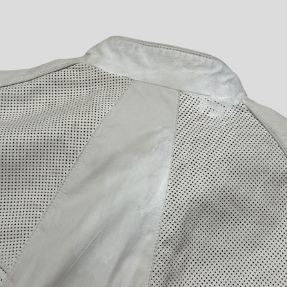 Gucci 2010 Nappa Leather Café Racer Perforated Panelled Biker Jacket - IT52 (M) | Default Title, Red