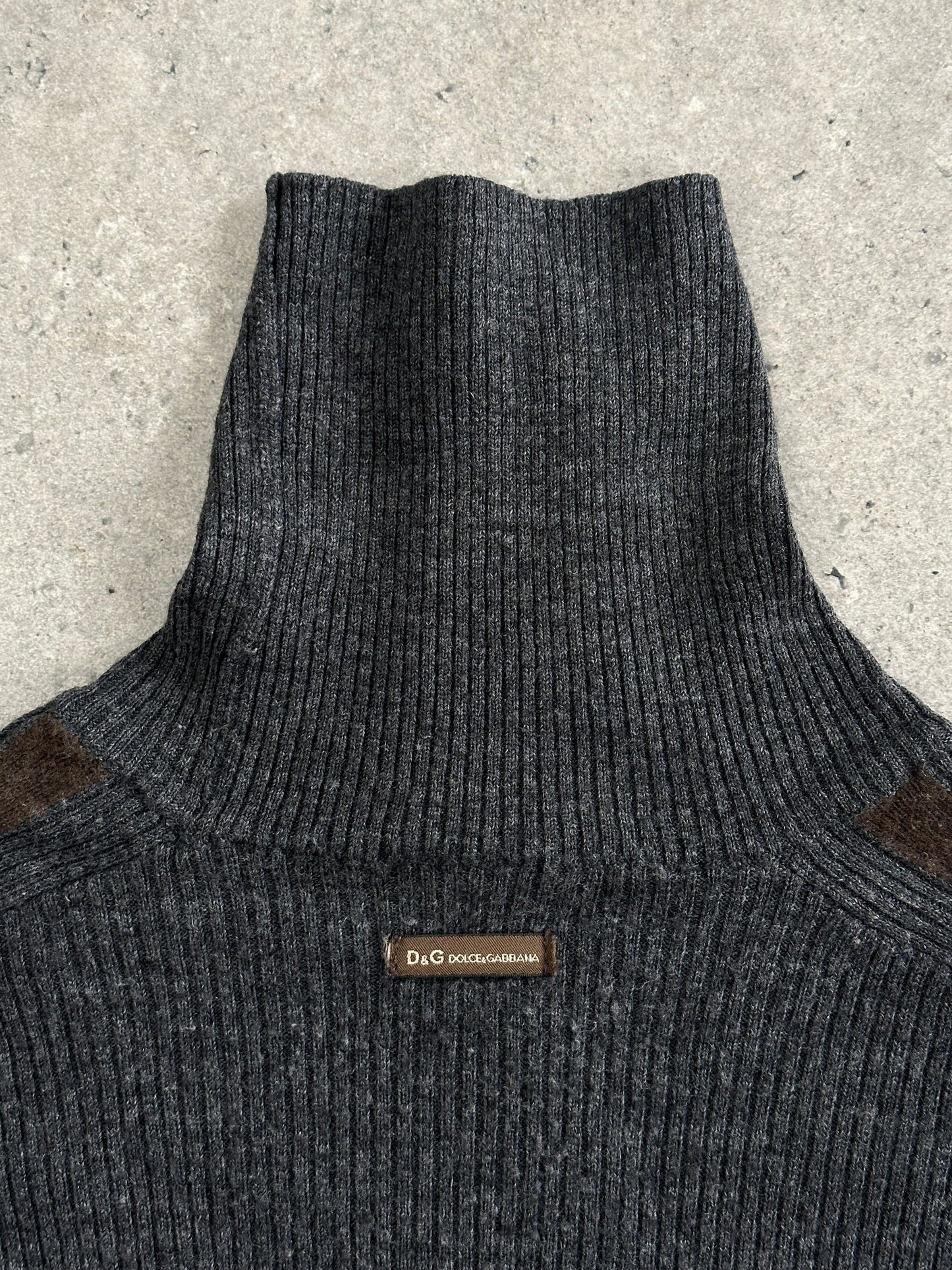 Dolce & Gabbana D&G Wool Rib Knit Turtle Neck - M
