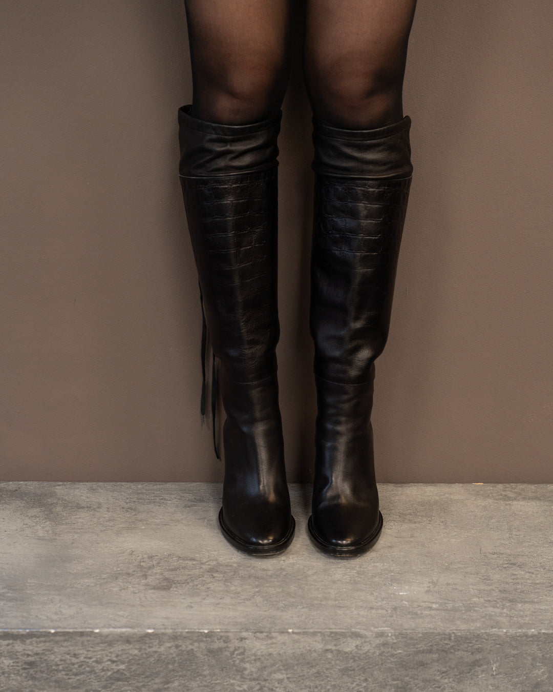 A.F VANDEVORST KNEE HIGH BOOTS (EU 39) | DEFAULT TITLE, Black