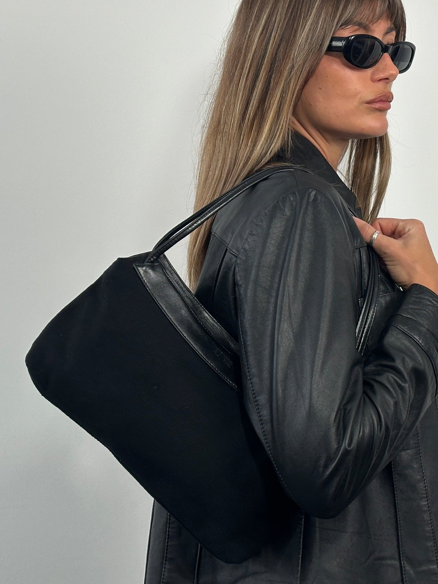 Armani Jeans 2000s Wool Shoulder Bag