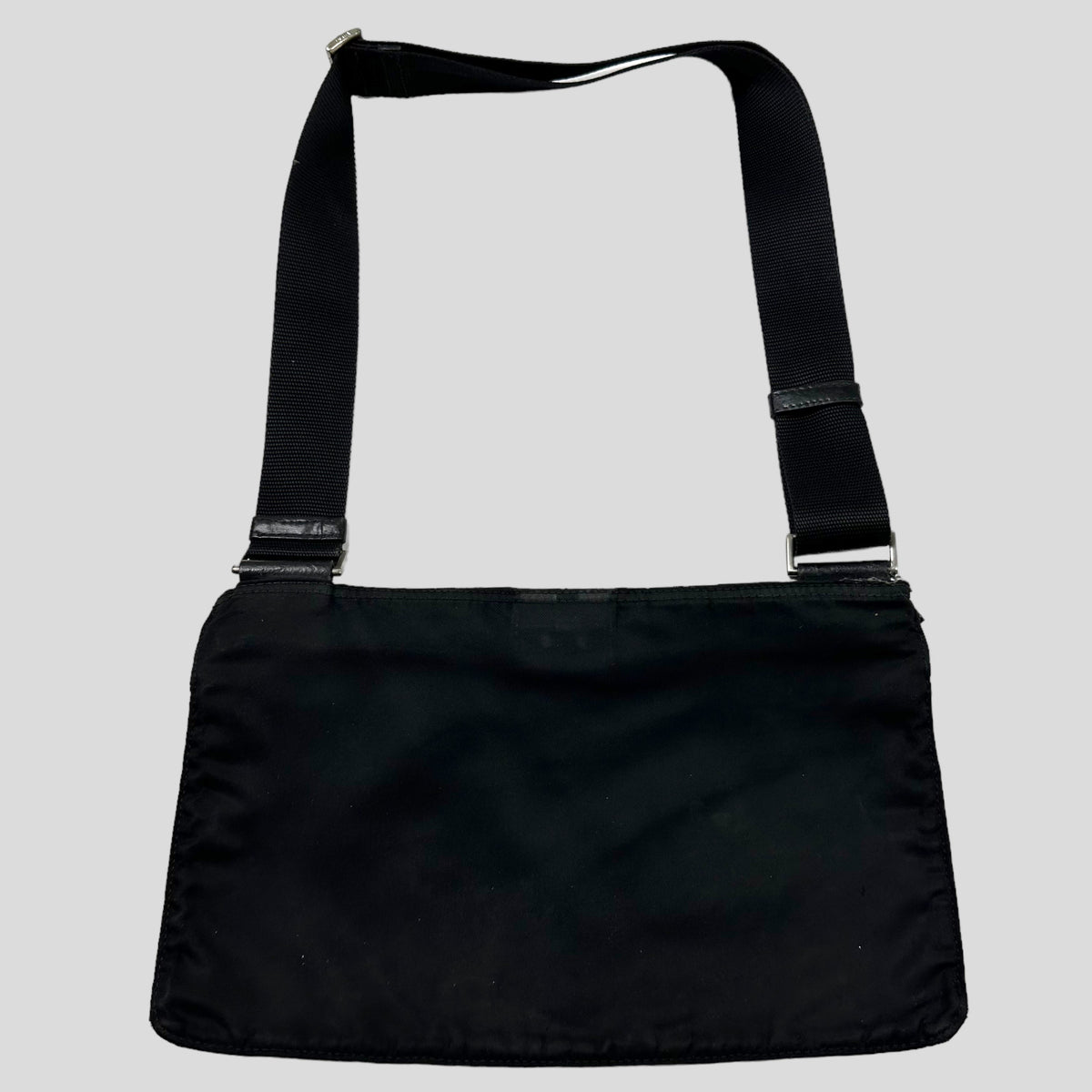 Prada Milano 00’s Nylon Rectangle Crossbody Bag | O/S, Black