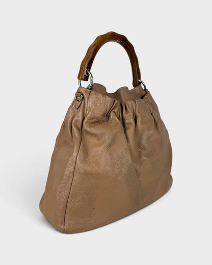2010s Miu Miu Vitello Leather Brown Shoulder Bag | O/S, Multicoloured